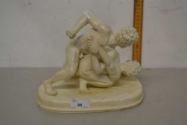 Tupton, composition model of two wrestlers