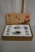 Boxed Oriental presentation tea set