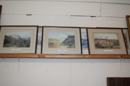Group of six various prints, hunting and highland scenes