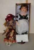 Three modern collectors dolls