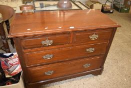 A late Victorian four drawer chest