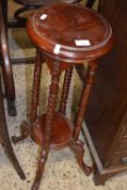 Reproduction two tier hardwood plant stand