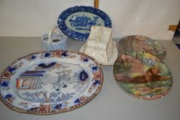 Mixed Lot: Meat plate, cheese dish etc