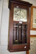G. Bartlett & Sons, Aldershot, early 20th Century hardwood cased wall clock