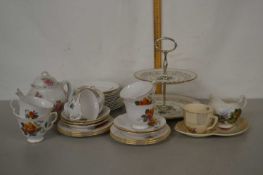 Mixed Lot: Various assorted tea wares, cake stand etc