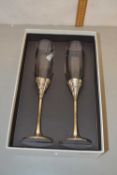 Vera Wang, a pair of cased champagne flutes by Wedgwood