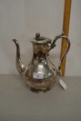 A silver plated coffee pot