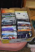 Box of various DVD's and videos