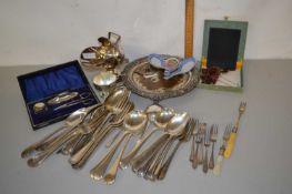 Box of various assorted cutlery and other items