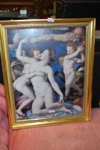 Reproduction classical print in gilt frame