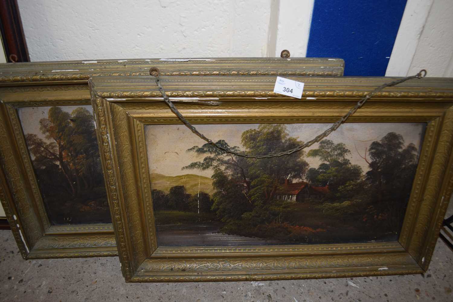 Late 19th Century school pair of oil on board studies of country cottages