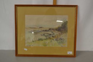 Mary Vernon, estuary scene, watercolour