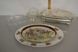 Mixed Lot: Meat plate, vegetable serving dish etc