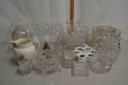 Mixed Lot: Various assorted drinking glasses, egg stand and other items