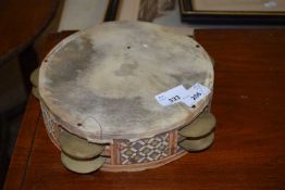 Vintage inlaid tambourine
