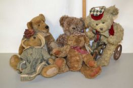 Mixed Lot: Five various modern teddy bears