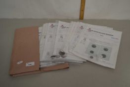 Metal detecting finds, a range of various Roman and later coins with paperwork from the UK