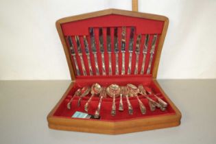 A canteen of silver plated cutlery