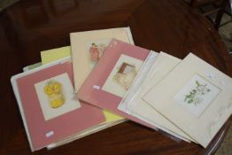 Mixed Lot: Various book plates, mounted but not framed