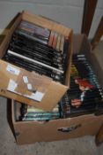 Two boxes of Lovejoy DVD's, various audio books etc