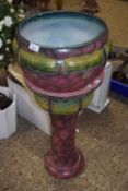 Large Bretby jardiniere and stand