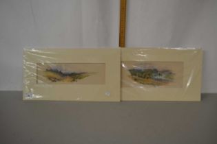Thomas James Soper, a pair of watercolours, landscapes, mounted but not framed