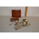 Box of various assorted silver plated cutlery etc