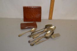 Box of various assorted silver plated cutlery etc