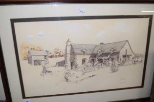 Coloured print, Whatton Farmhouse