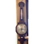 Mahogany cased wall barometer, bears name T. Lashmore, Southampton