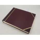 Locketts of Hungerford red leather bound photo album, empty