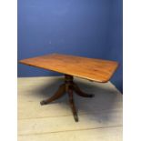 A mahogany tilt top rectangular small occasional/breakfast table