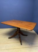 A mahogany tilt top rectangular small occasional/breakfast table