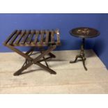 Luggage rack and tripod table