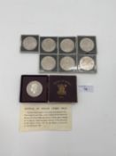 A collection of commemorative coinage to include George IV shilling