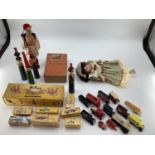 A collection of seven boxed Dinky Toys together with a C20th toys to include Pelham Puppet