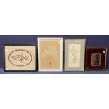 Collection of framed Calligraphy and other art works, to include, Psalms and passages from the