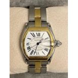 Cartier, a gents Cartier stainless steel "Roadster" wrist watch Automatic movement, date aperture at