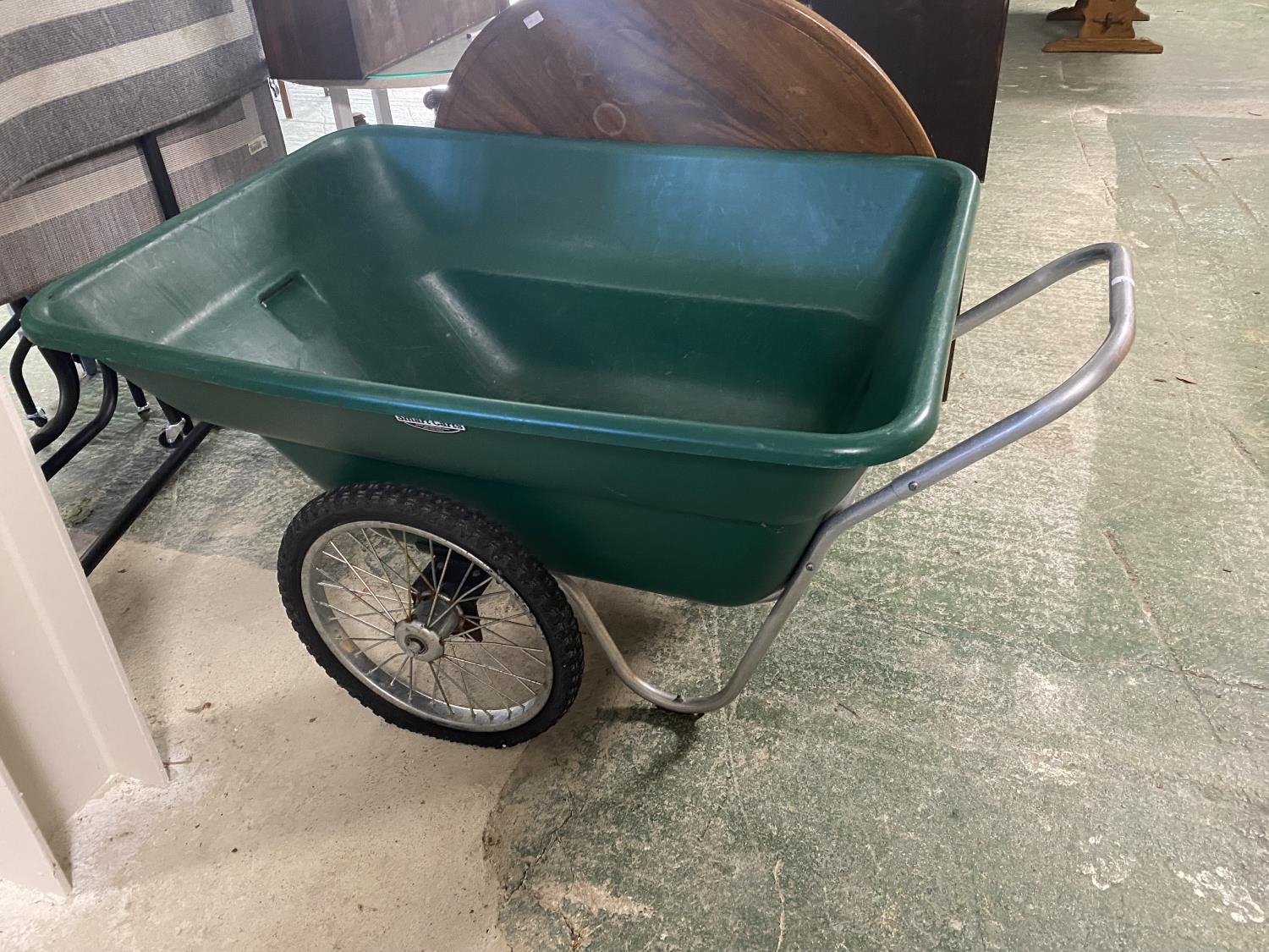 A large green barrow