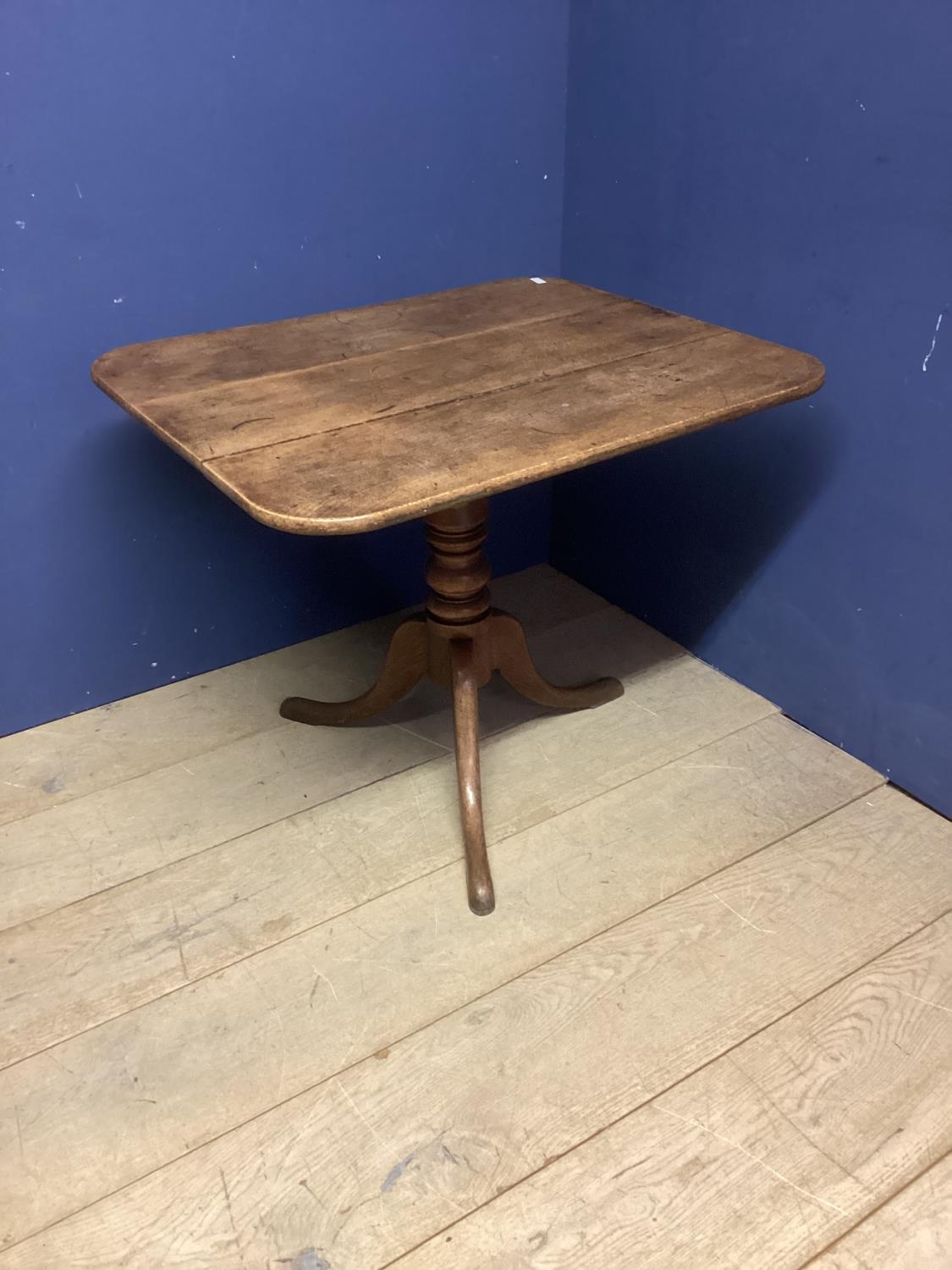 Small mahogany two tier buffet with drawer below, on wheels, and a fold over table, a fall flap - Image 6 of 7