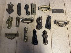 17 Victorian door knockers, some stamped A Kenrick & Sons