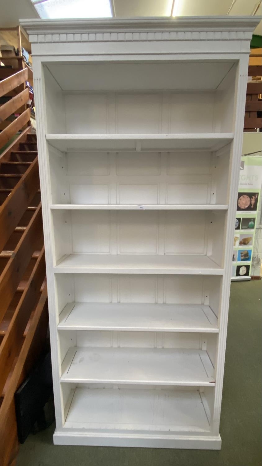 Tall white bookcase 203cm H