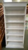 Tall white bookcase 203cm H