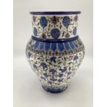 Collection of C20th ceramics, to include a large middle eastern style waisted vase, egg crock,
