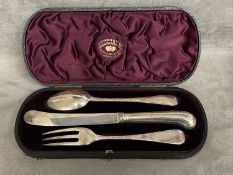 A sterling silver christening set, Francis Niggins, London 1887