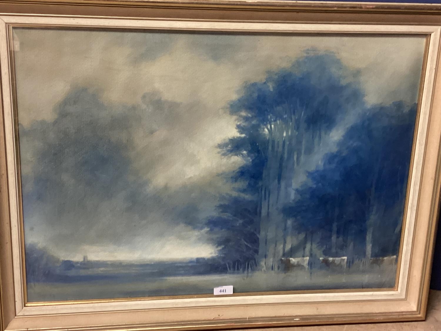 PAUL GAISFORD, C20th, oil on canvas, of country scene, in a glazed wooden frame, signed lower - Image 2 of 2