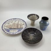 Collection of Art Pottery to include a Poole Charger