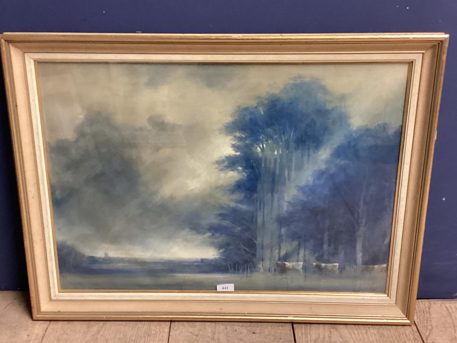 PAUL GAISFORD, C20th, oil on canvas, of country scene, in a glazed wooden frame, signed lower