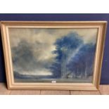 PAUL GAISFORD, C20th, oil on canvas, of country scene, in a glazed wooden frame, signed lower