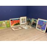 Quantity of C20th art works and prints, to include Arli Panting, USA, 1914-1989, Tony Goffe, and
